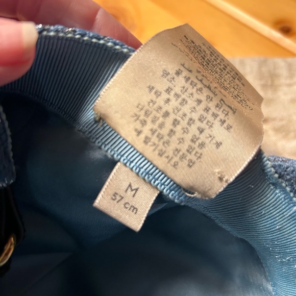 Gucci Canvas GG Monogram Rush Baseball Hat M Blue Silver worn 2x. Excellent - Picture 7 of 11